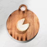Wooden Pizza Cutting Platter - Brown