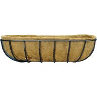 Manor Garden Wall Trough Planter - Black / 1