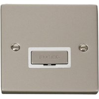 Pearl Nickel 13A Fused Ingot Connection Unit - White