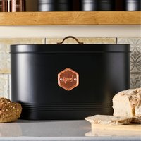 Cooks Professional Bread Bin - Black/Copper