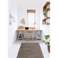 Super Soft Venus Shaggy Snuggly Dark Beige Area Rug - Dark Natural / 67x200cm