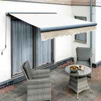 Full Cassette Manual Awning Charcoal - Ivory / 46kg