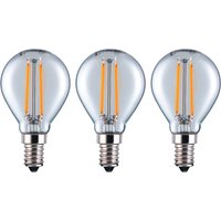 P45 Clear Mini Globe E14 LED Clear Dimmable Light Bulb Pack - clear / 3