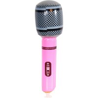 Cheetah Party Inflatable 20cm Microphone Yodel - Pink