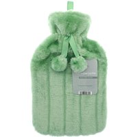 Luxurious Faux Fur Hot Water Bottle - Green