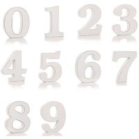 Shabby Chic Numbers 1 Though 0 (10) - White