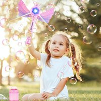 Bubble Princess Wand Blower Machine with Musical and Lights Up - Pink / 33+44+55+66+