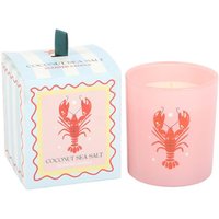 Pastel Lobster Coconut Sea Salt Candle Beachy Gift Decor - Orange