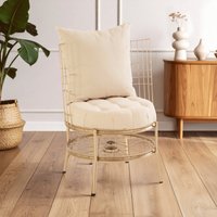 Mantis Champagne Gold Finish Wheel Design Chair - Gold