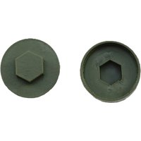 Jcp Fixings Olive Green Cover Caps 19mm - FJMFC19OG - Box of 1000 - Grey