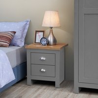 Lisbon Bedside Cabinet - Grey