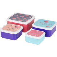 Mimo Set Of 4 Space Design Lunch Boxes - Assorted