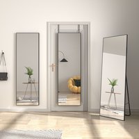 Full Length Mirror with Black Frame Rectangle - Black / 40cm / 140cm