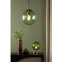 Esben Touch Table Lamp Antique Brass Green
