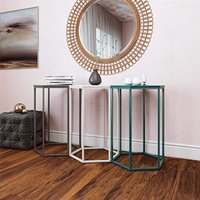 Dorel Home CL Park Ave Table Set White Graphite Emerald