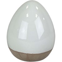 Four Candle White Ceramic Easter Egg Decoration 13.5cm