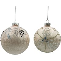 Truly Sumptuous, Iced Blush Decorative Bauble - Blush Truly Sumptuous, Iced Blush Decorative Bauble - Blush