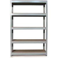 Q-Rax Grey Metal Shelving Units 120cm x 180cm x 50cm - Grey - Grey