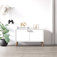 Ruumstore, Vega Low Cabinet with 2 Doors - Ruumstore - Opaque White Ruumstore, Vega Low Cabinet with 2 Doors - Ruumstore - Opaque White