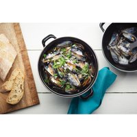 KitchenCraft World of Flavours Mediterranean Large Mussels Pot - Black