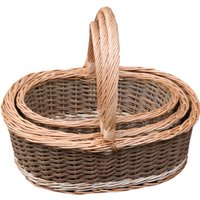 Set of 3 Pennine Shopping Baskets - Brown