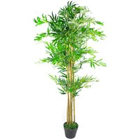 Artificial Leaf Design UK Bamboo Plants Trees - Natural Green
