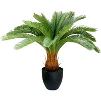 Artificial Deluxe Tropical Cycas Palm Plant - Green