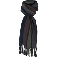 Mens Italian Inspired Warm Knitted Striped Winter Scarf - Brown