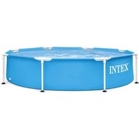 Intex, 8FT Round Metal Frame Swimming Pool Metal - Blue Intex, 8FT Round Metal Frame Swimming Pool Metal - Blue