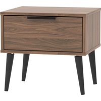 Hong Kong Ready Assembled 1 Drawer Bedside Cabinet - Carini Walnut