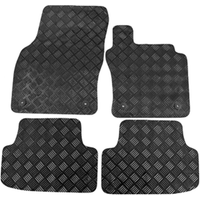 Tailored Rubber Car Mats 4pc Black Floor Set - Black