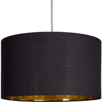 Large Modern Black And Gold Pendant Ceiling Light Shade - Black