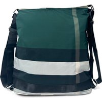 3-in-1 Handbag Shoulder Bag and Backpack - Green Stripes