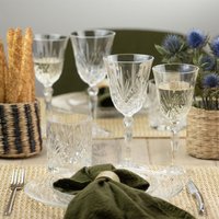 Melodia White Wine Glasses Champagne Flutes Set - 12pc - Clear