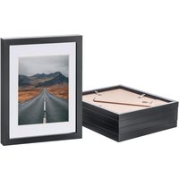 Photo Frames with 5x7" Mount - 8x10" - Black - Pack of 5 - White