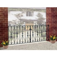 Regent Double Metal Driveway Gate - Black / 2134mm
