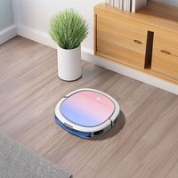High-Suction Smart Robot Vacuum with Remote APP Voice Control - White+Pink