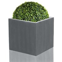 Polystone Cube Outdoor Planter - Grey / 157l