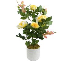 Artificial Yellow Rose Plant - Yellow Rose
