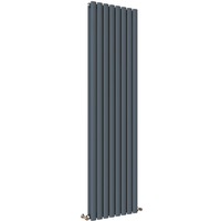 Oval Column Vertical Designer Radiators - Anthracite / 1800mm / 472mm / 78mm / 2697.4W