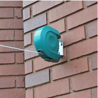 12m Retractable Washing Line Reel - Green