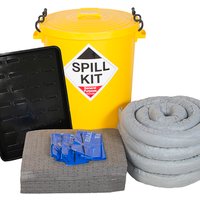 90 Litre General Purpose Spill Kit with Drip Tray - yellow