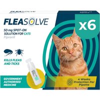 FleaSolve Spot On Cat Flea Treatment - Green / 6