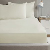 56P Polycotton Flat Sheet - Cream / King