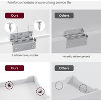 Storage Bench with Safety Hinges and Large Capacity - White