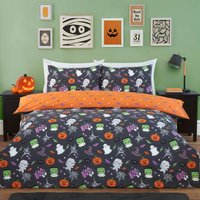 Monster Mash Duvet Set - Charcoal / Double