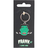 Monster Frank Enamel Keyring - Spooky Halloween Accessory for Kids Adults - Black
