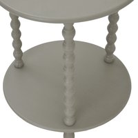 Camden Collection Round Side Table Modern Stylish Accent - Light Grey