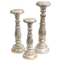 Handmade Wooden Candle Stand for Home Decor - Gold / 30cm