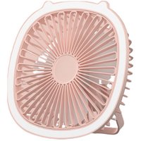 Desktop Fan with Built in Light - Pink